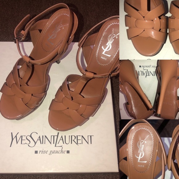 YSL Yves Saint Laurent Tribute Nude Patent Leather - Picture 1 of 13